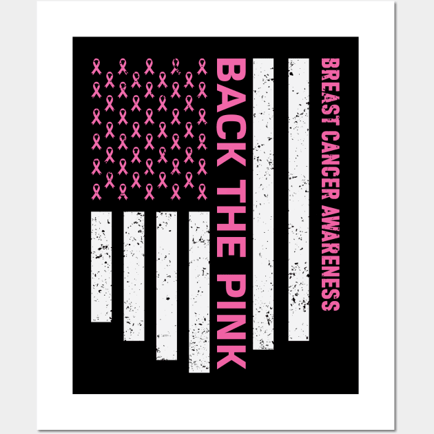 Back the pink breast cancer - breast cancer awareness Wall Art by MerchByThisGuy